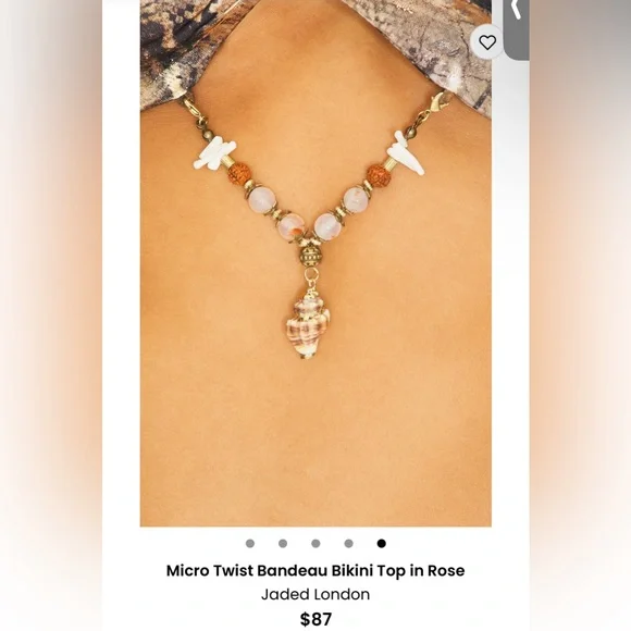 Jaded London Snakeskin Print Panty with Beaded Details - Picture 6 of 6